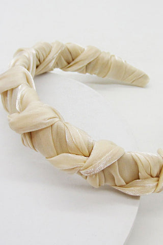 Velvet Ribbon Braided Headband