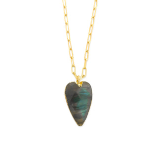 Semi-Precious Stone Heart Necklace