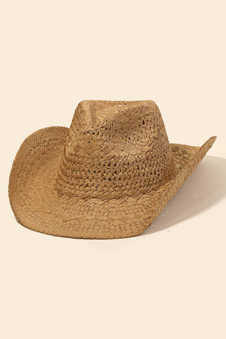 Straw Braided Cowboy Hat