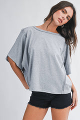 Boxy Dolman Short Sleeve Top