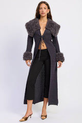 Snow Bunny Fur Midi Cardigan
