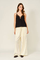 Linen Side Lace Pant