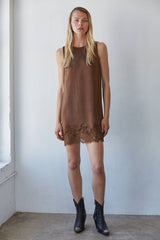 Woven Polyester Spandex Satin Sleeveless Mini