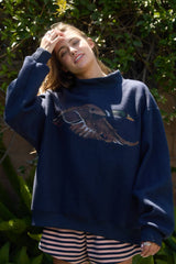 'Lucky & Mallard' Mock-Neck Sweatshirt