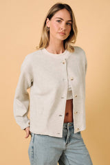 ROUND NECK LONG SLEEVE BARREL HEM JEACKET