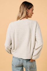 ROUND NECK LONG SLEEVE BARREL HEM JEACKET