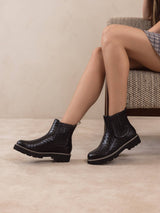The Myra Woven Chelsea Boot