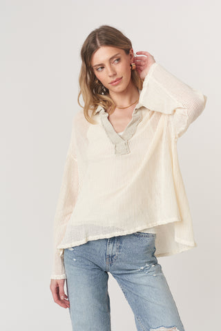 Sorais Collared Mesh Pullover