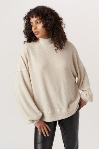 Becca Cozy Rib Funnel Neck Top