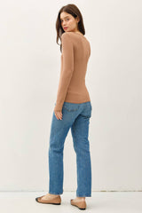 ULTRA SOFT BASIC SCOOP NECK LONG SLEEVE TEE