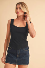 Adelle Sweetheart Neck Tank
