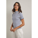 Stripe Mock Neck