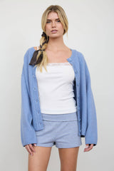 Coffee Run Heathered Cardigan