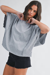 Boxy Dolman Short Sleeve Top