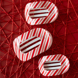Flat Round Hair Clip | Small | Candy Cane Crush