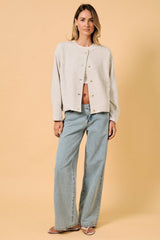 ROUND NECK LONG SLEEVE BARREL HEM JEACKET