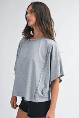 Boxy Dolman Short Sleeve Top
