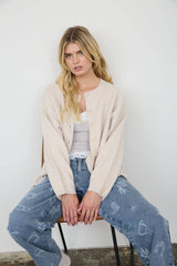 Coffee Run Heathered Cardigan