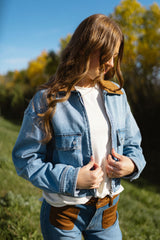 Denim Swing Crop Jacket