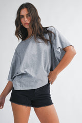 Boxy Dolman Short Sleeve Top