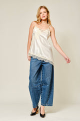 Satin Lace Tank