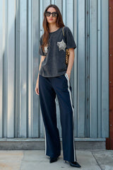 Star Trim Patch Washed Tee
