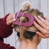 Flat Round Hair Clip | Large | Wild Side