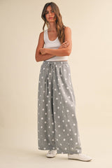 Polka Dot Printed Barrel Casual Sweatpants