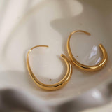 Cyril 18K Gold Non-Tarnish Minimalist Open Hoop Earrings