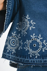 Embroidered Denim Set
