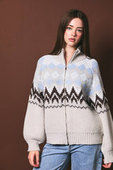 Snowbound Fair Isle Sweater Jacket