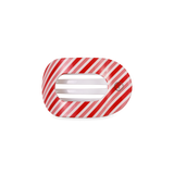 Flat Round Hair Clip | Small | Candy Cane Crush