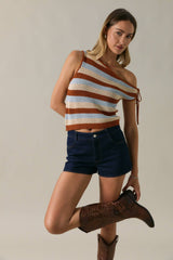 Off Shoulder Knit Tank