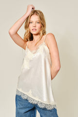 Satin Lace Tank