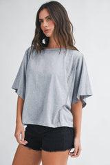 Boxy Dolman Short Sleeve Top