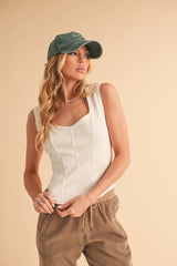 Adelle Sweetheart Neck Tank