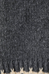 Round Neck Long Sleeve Stitch Detail Sweater