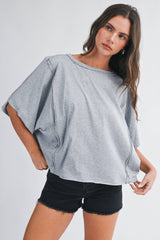 Boxy Dolman Short Sleeve Top