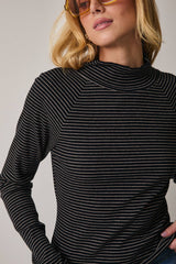 Mock Neck Raglan Long Sleeve