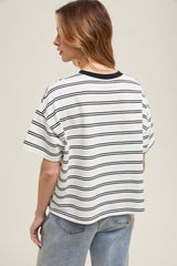 Striped Boxy Knit Top