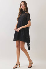 The Margot Floral Tie-Neck Mini Dress