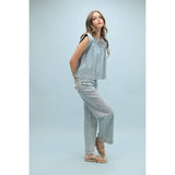 Denim Ruffle Sleeve
