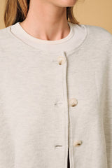 ROUND NECK LONG SLEEVE BARREL HEM JEACKET