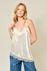 Satin Lace Tank