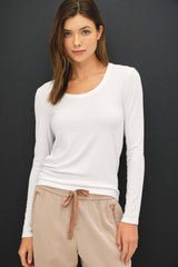 ULTRA SOFT BASIC SCOOP NECK LONG SLEEVE TEE
