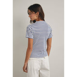 Stripe Mock Neck