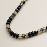 Gradient Color Round Disc Beaded Necklace