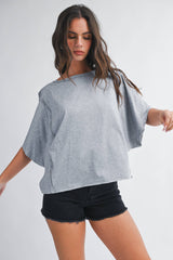 Boxy Dolman Short Sleeve Top