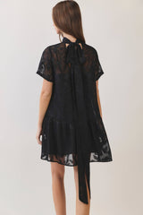 The Margot Floral Tie-Neck Mini Dress