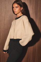 The June Contrast Hem Cardigan
